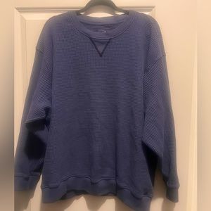 Blue Aerie waffle crewneck - size XL